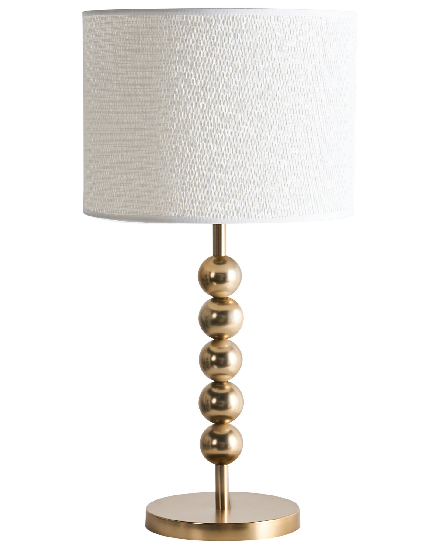 Home Brass Table Lamp With Iron Drum Shade Mid-Century Modern