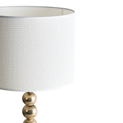 Home Brass Table Lamp With Iron Drum Shade Mid-Century Modern