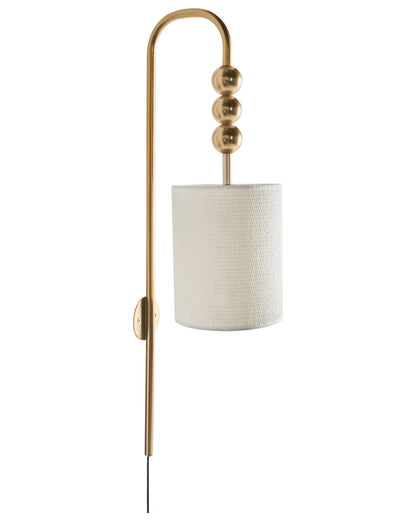 Wall Lamp Brass Iron Drum Shade Mid-Century Modern