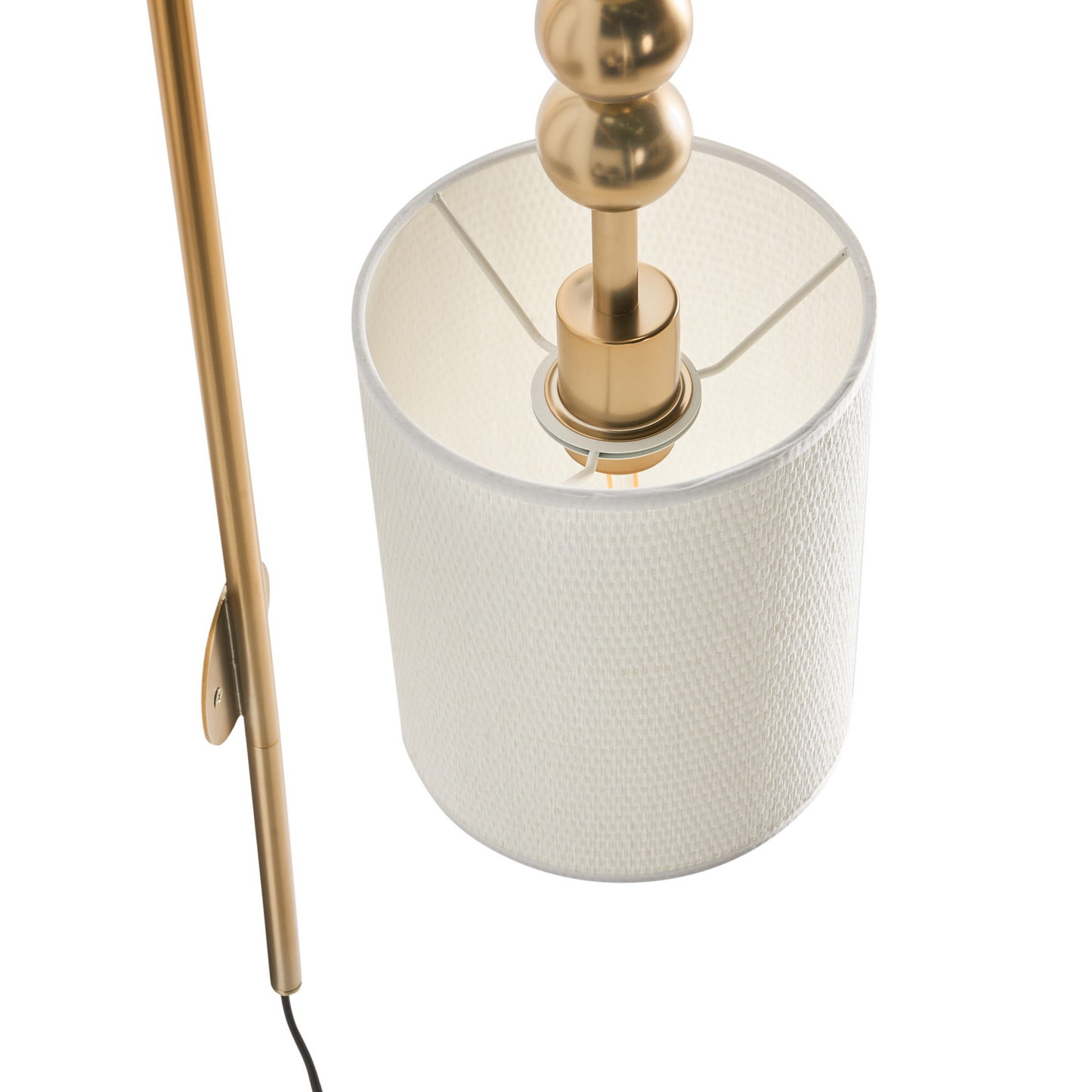 Wall Lamp Brass Iron Drum Shade Mid-Century Modern