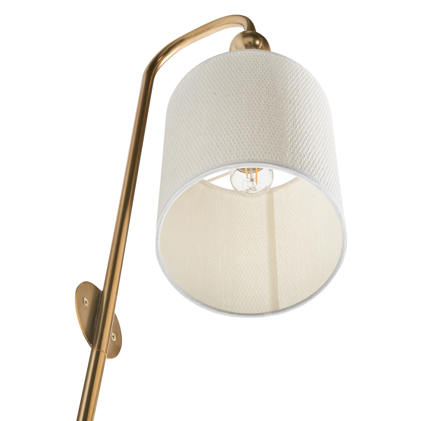 Wall Lamp Brass Iron Drum Shade Mid-Century Modern
