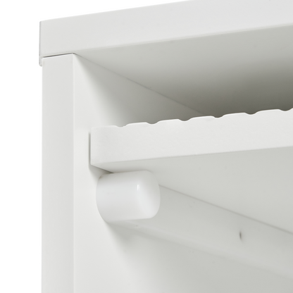NordicLuxe TV Stand White MDF With Metal Legs Modern Cabinet Cable Management For Living Room