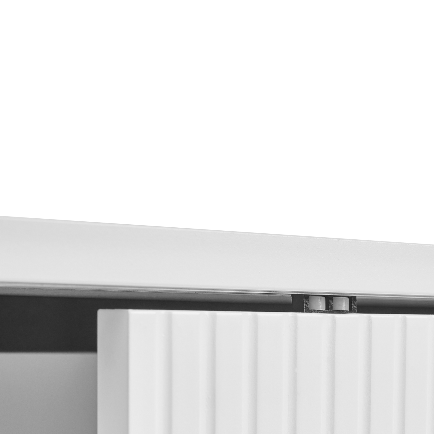 Nova Living White MDF Sideboard 2 Door Cabinet Minimalist Storage