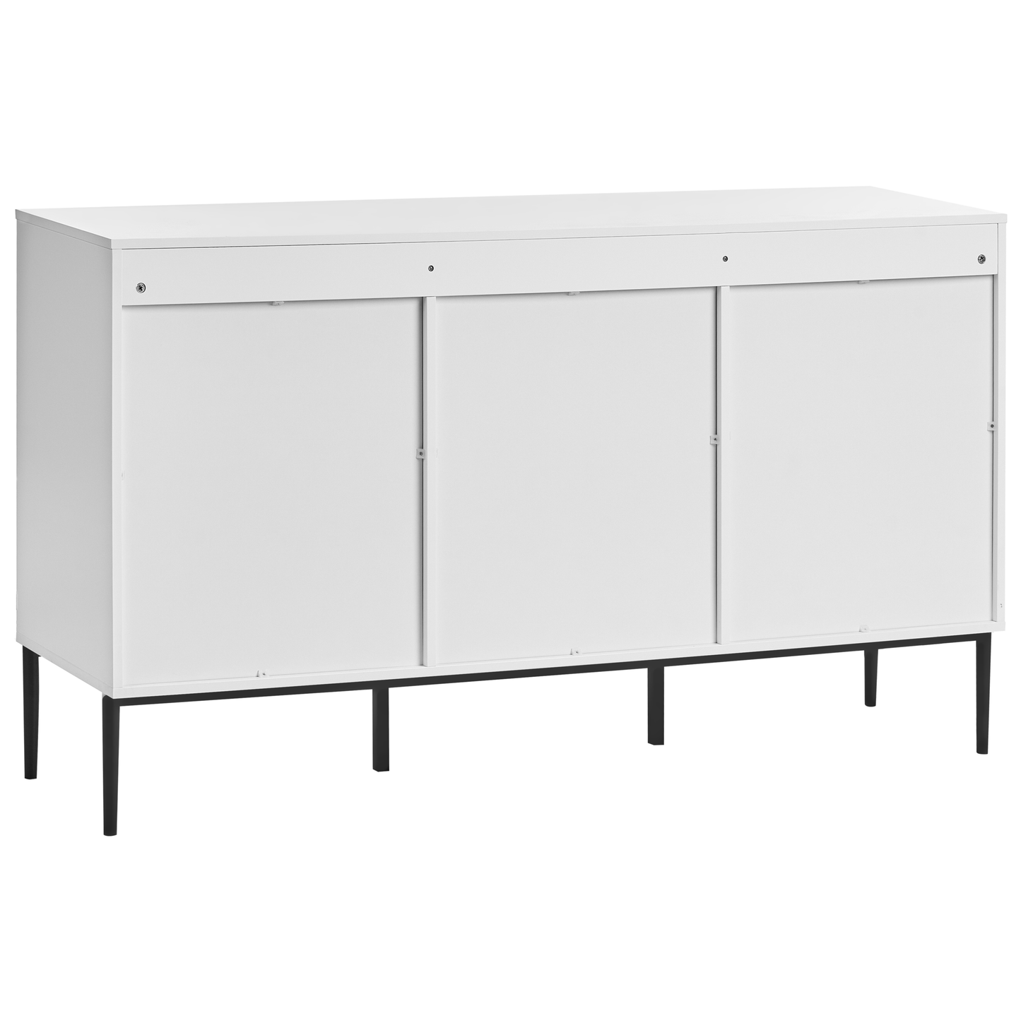 NordicNest Sideboard White MDF 2 Door Cabinet With 3 Drawers