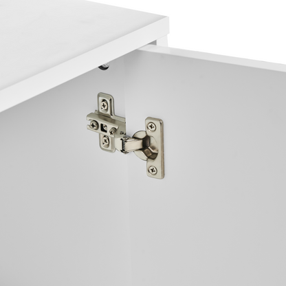 NordicNest Sideboard White MDF 2 Door Cabinet With 3 Drawers