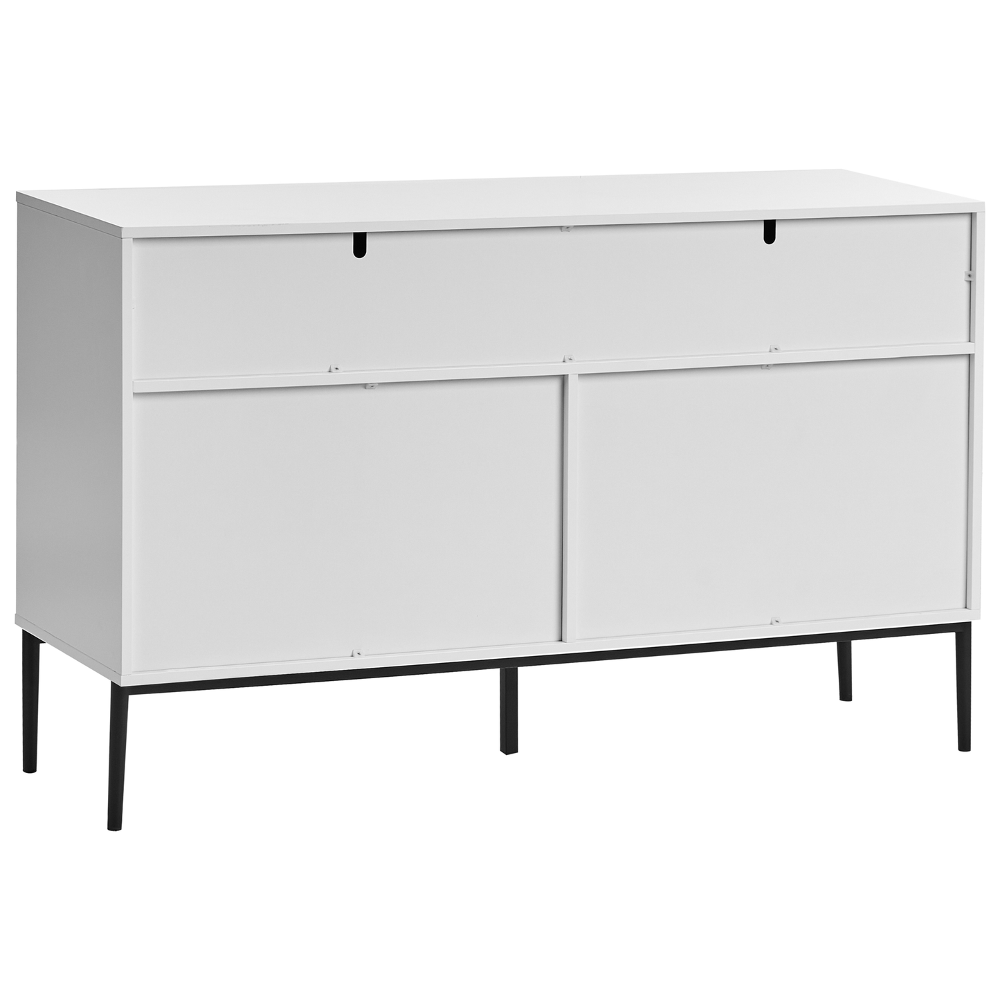 Nova White 7 Drawer Chest MDF With Metal Legs Minimalist Storage