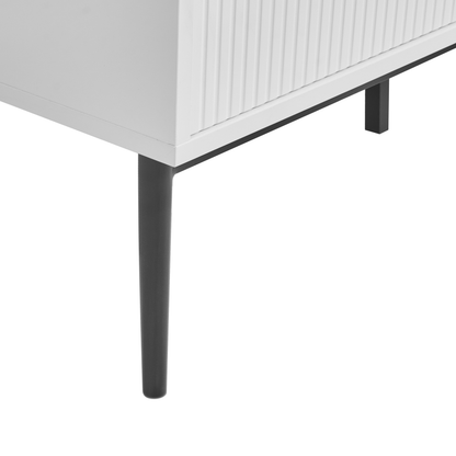 Nova White 7 Drawer Chest MDF With Metal Legs Minimalist Storage