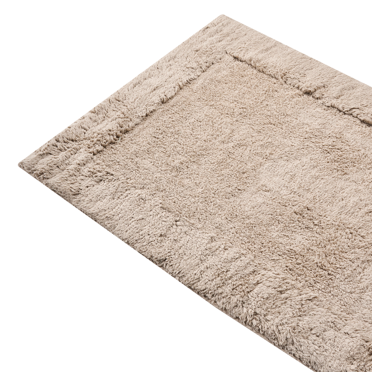 Bath Mat Light Brown Cotton 60 x 90cm Plush Absorbent Modern Luxury Design