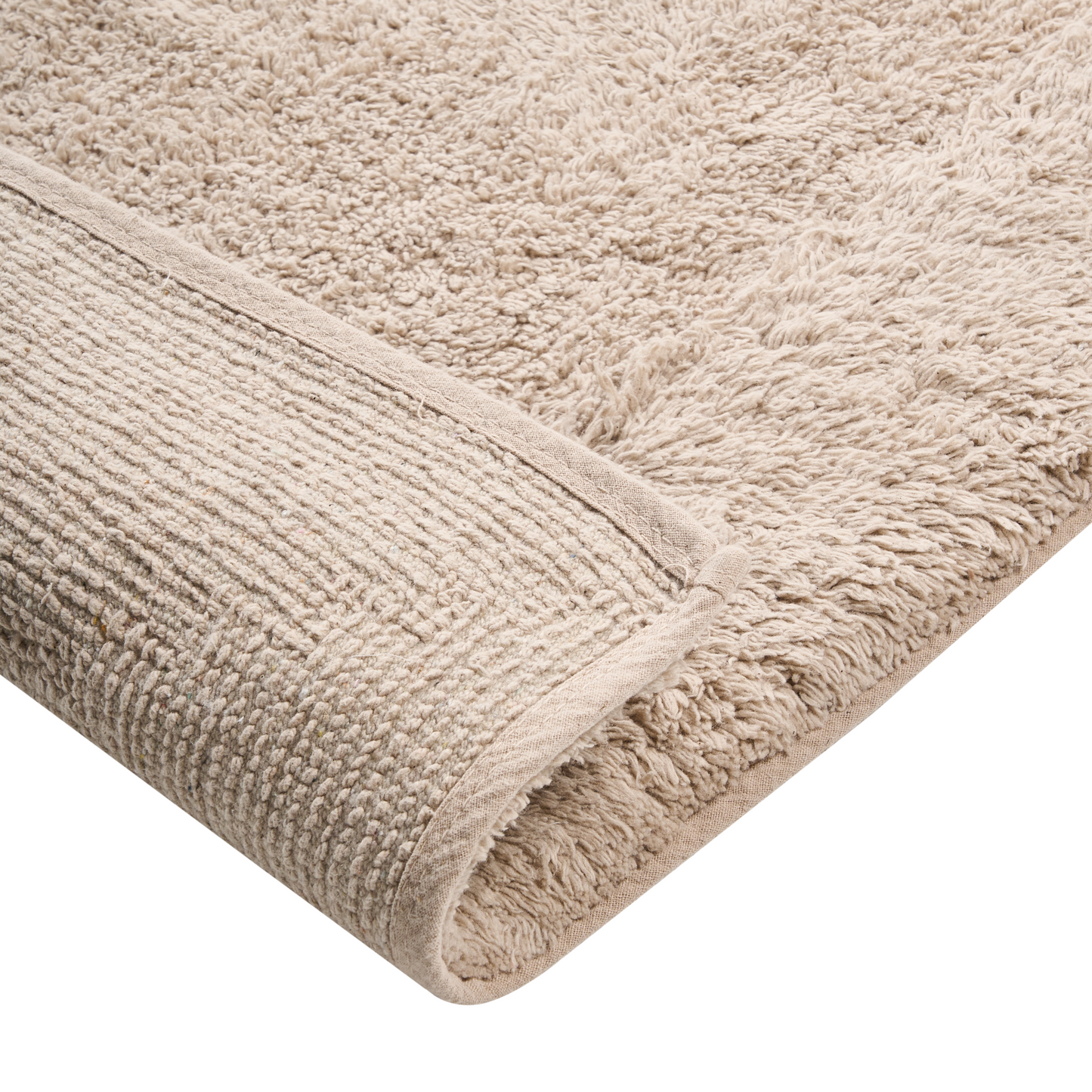 Bath Mat Light Brown Cotton 60 x 90cm Plush Absorbent Modern Luxury Design
