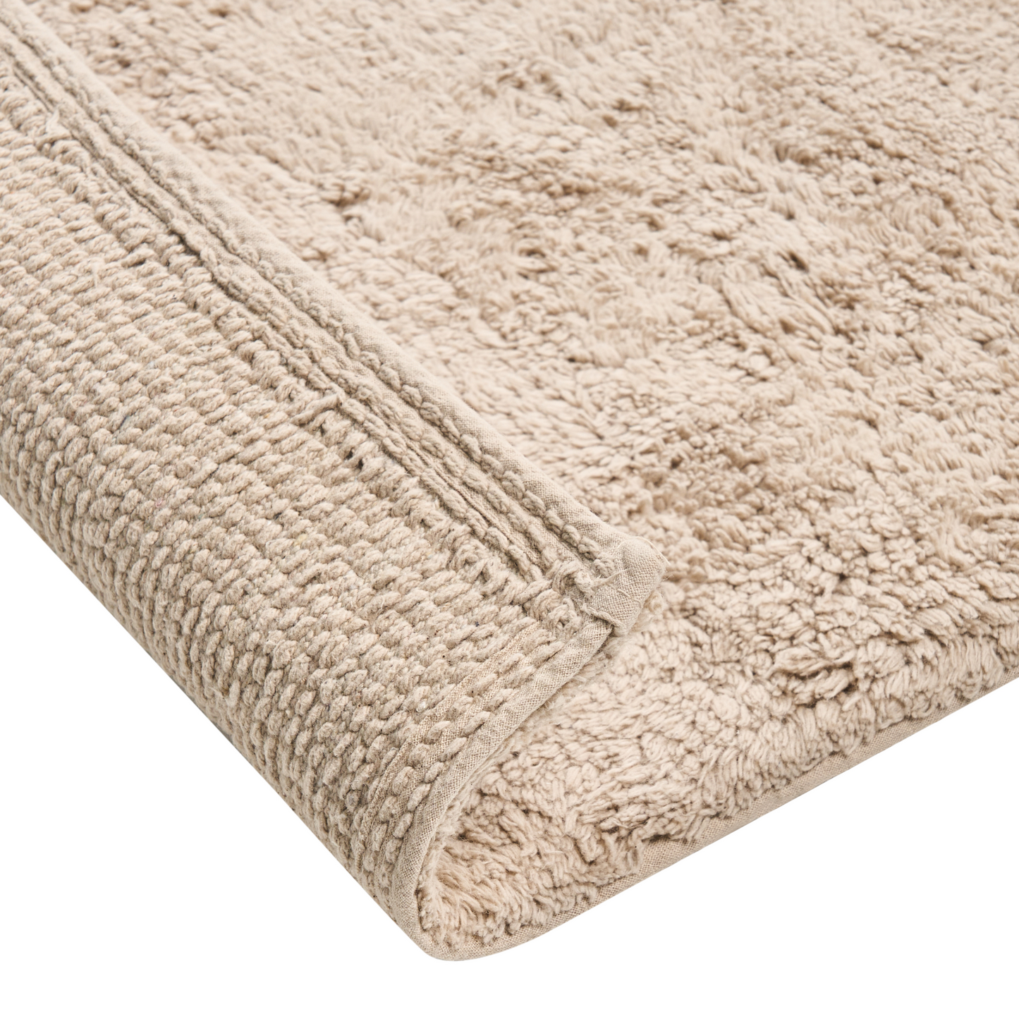 Bath Mat Light Brown 60 x 90 Cotton Fluffy