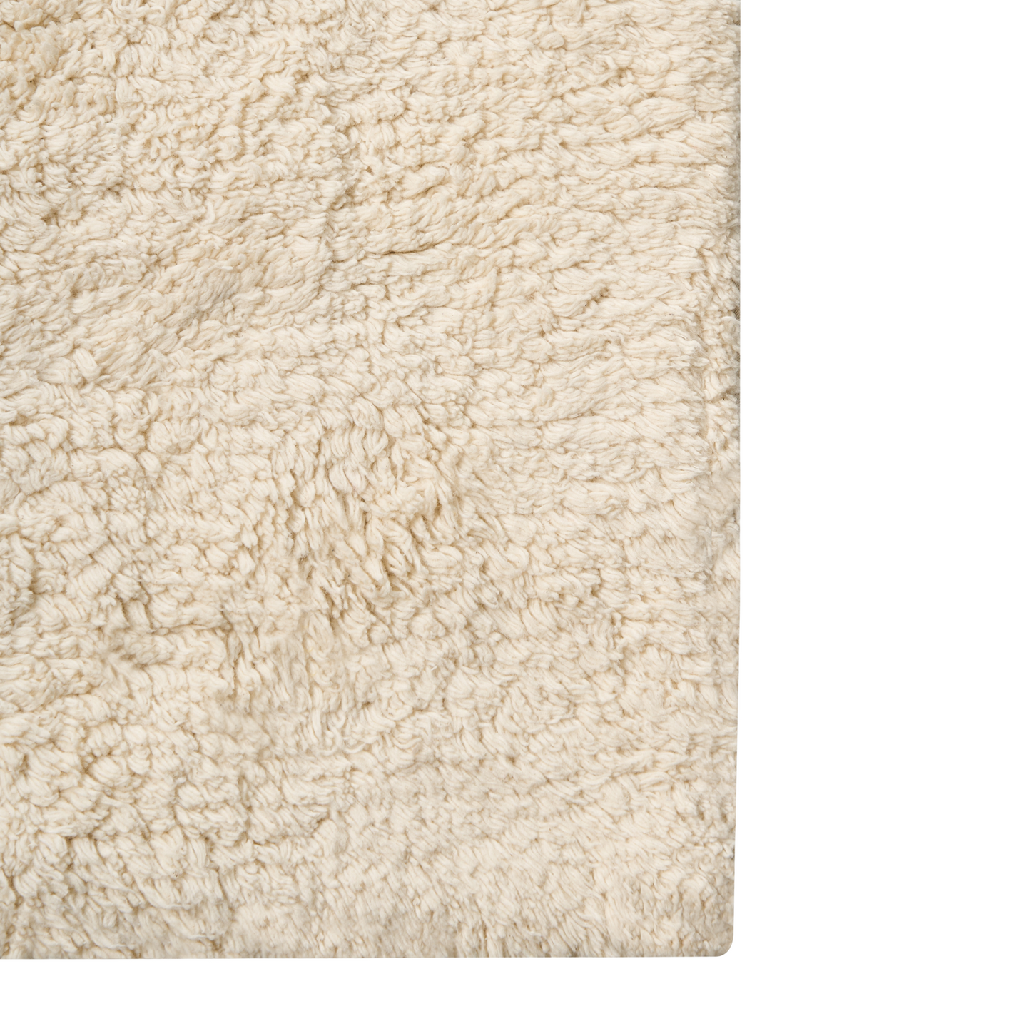 Off White Cotton Bath Mat 60 x 90cm Modern Fluffy