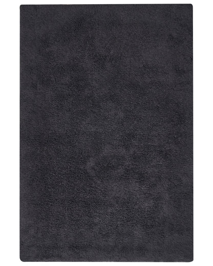 Thick Black Cotton Bath Mat 60 x 90
