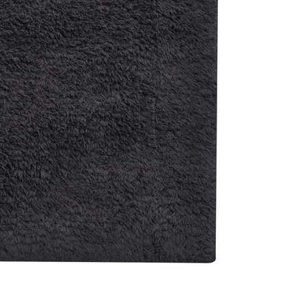 Thick Black Cotton Bath Mat 60 x 90