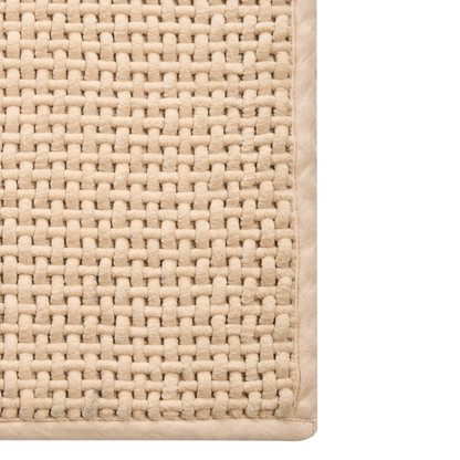 Beige Cotton Bath Mat 60 x 90cm Rectangular Modern
