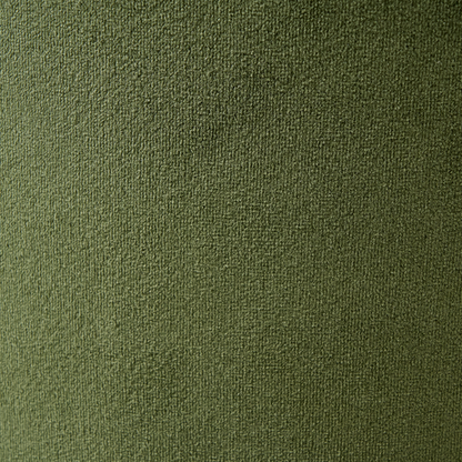 Dark Green Storage Pouffe With Wooden Base