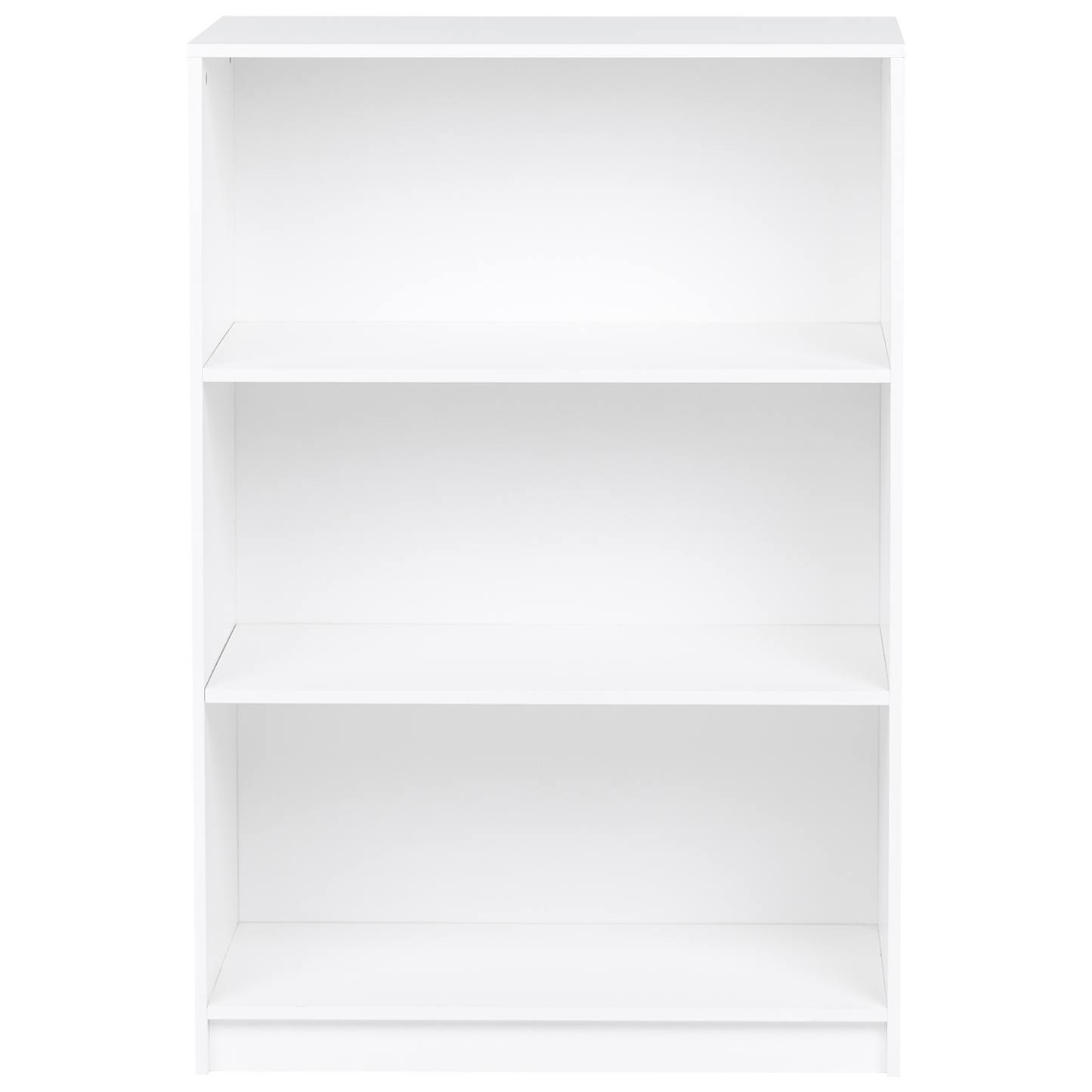 White 3 Tier Bookcase 80 x 40cm Minimalist Matte Finish