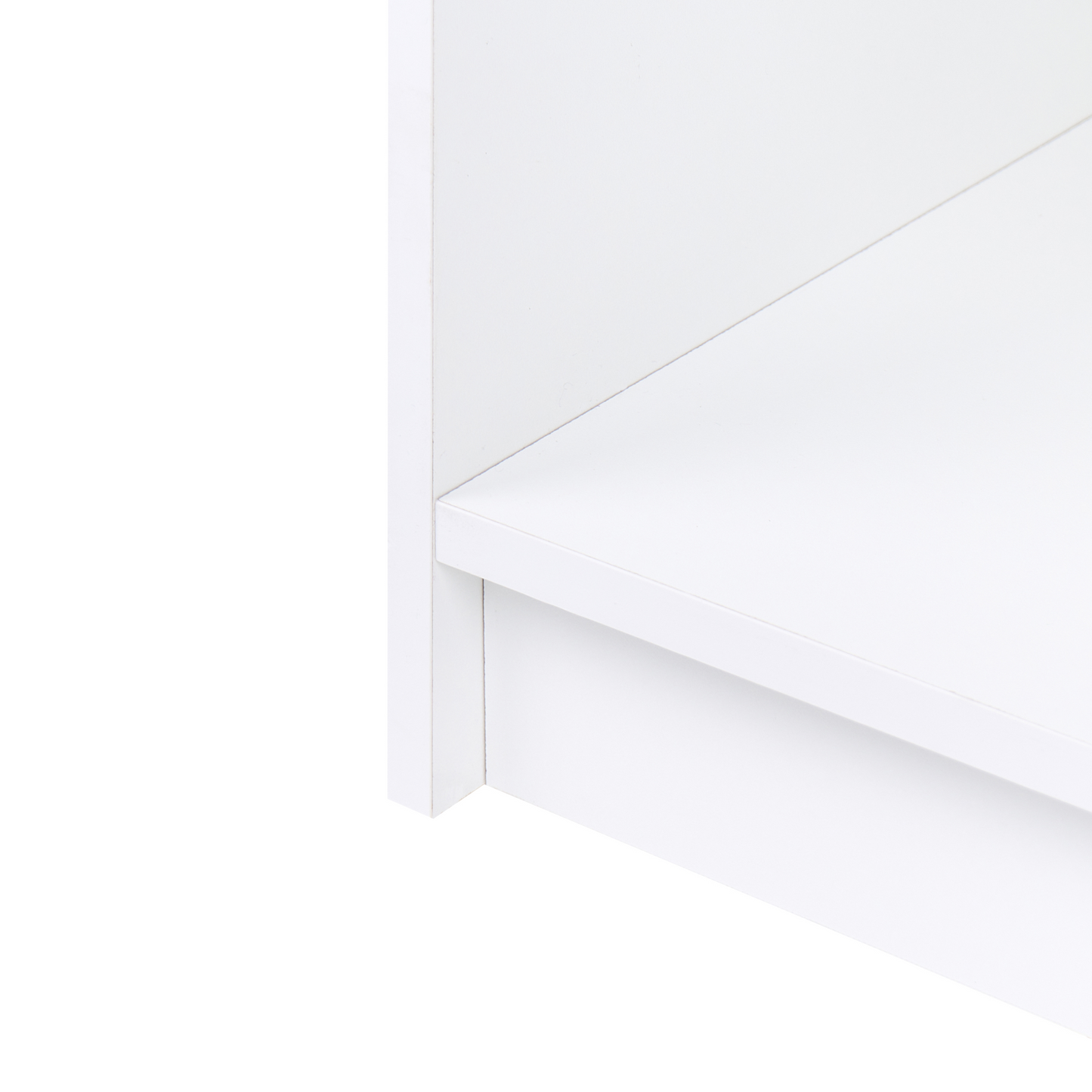 White 3 Tier Bookcase 80 x 40cm Minimalist Matte Finish