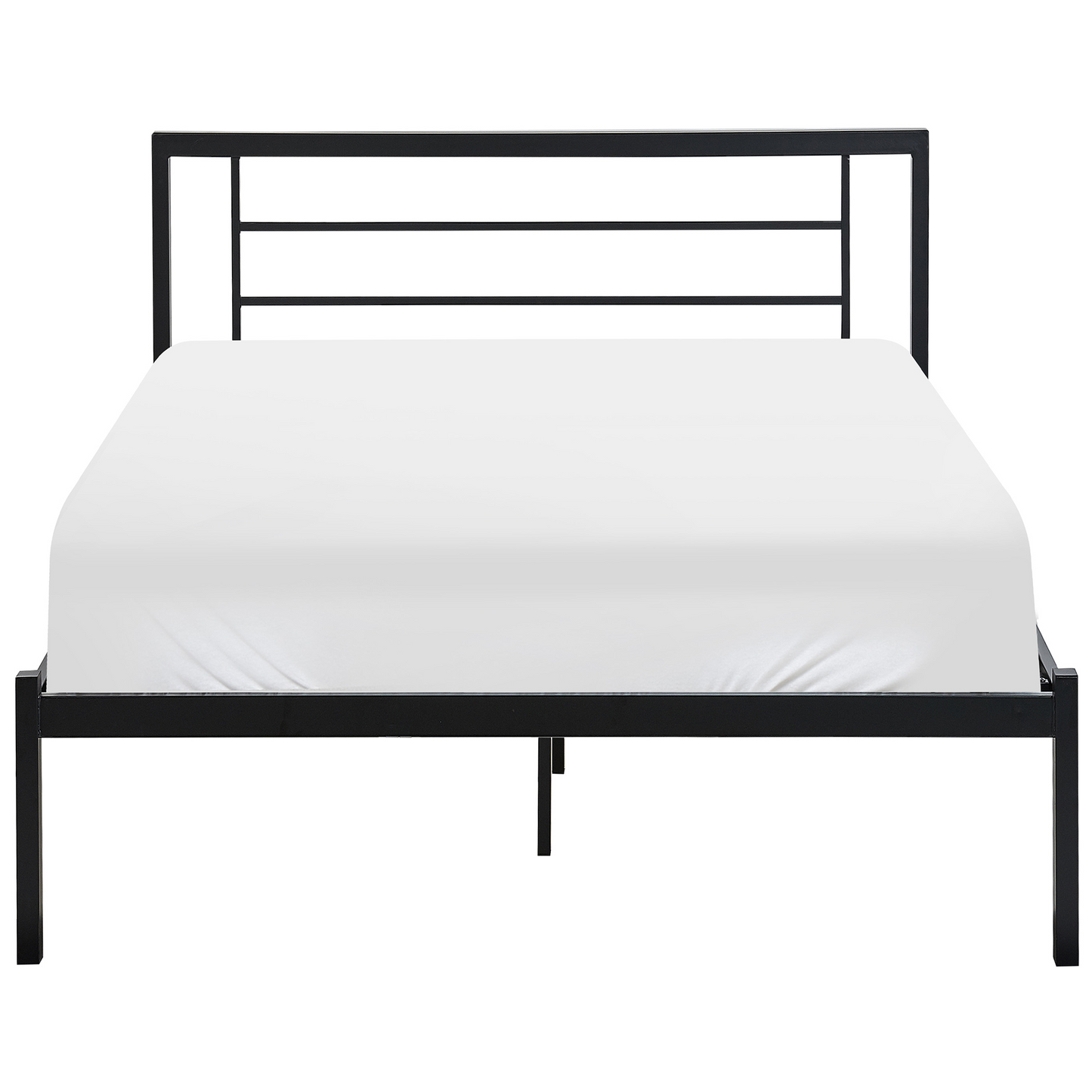 Nexa Home Bed Frame Black Metal Industrial Small Double EU 4ft Slats