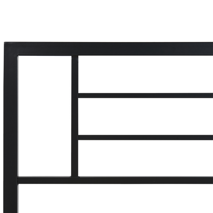 Nexa Home Bed Frame Black Metal Industrial Small Double EU 4ft Slats
