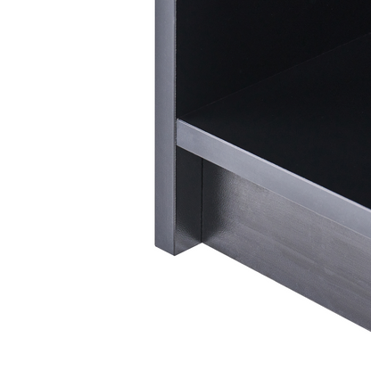 3 Tier Bookcase Black Particle Board 80 x 40cm Matte Finish