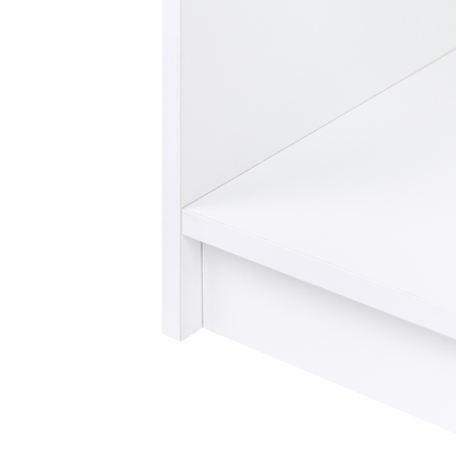 White 3 Tier Bookcase 40 X 40cm Minimalist Matt Finish Shelving Unit For Living Room Office