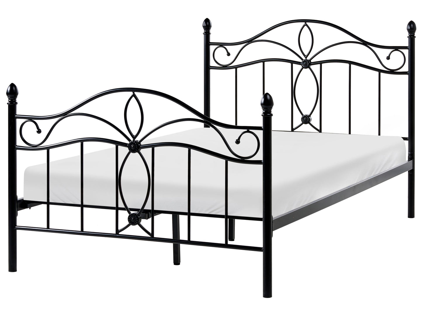 Home Vintage Metal Bed Frame Black EU Small Double 4ft