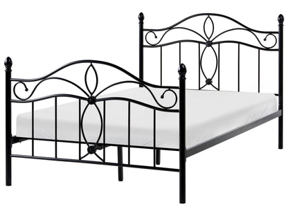 Home Vintage Metal Bed Frame Black EU Small Double 4ft
