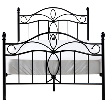 Home Vintage Metal Bed Frame Black EU Small Double 4ft