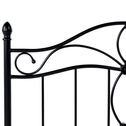 Home Vintage Metal Bed Frame Black EU Small Double 4ft