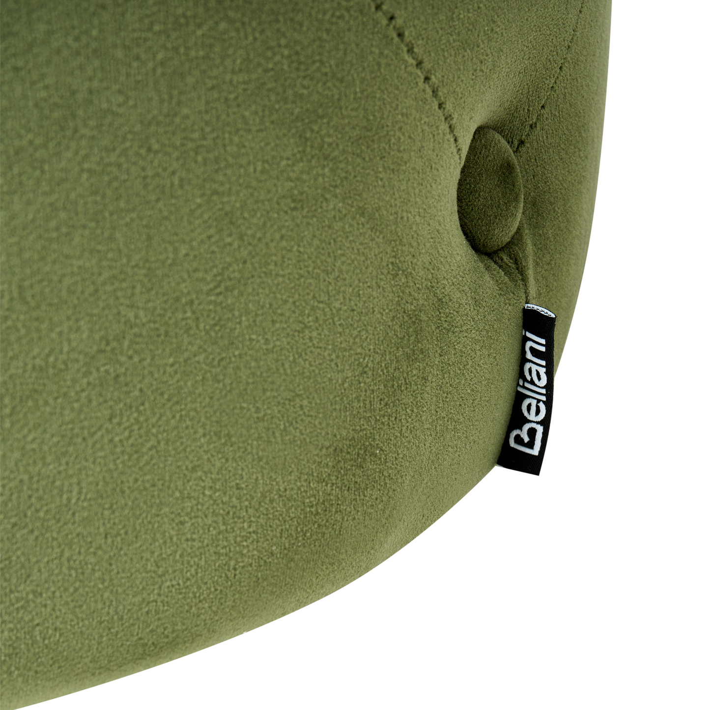 Velvet Round Olive Tufted 40cm Ottoman Pouffe