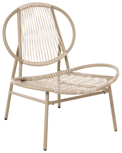 Name Garden Chair Beige Faux Rattan With Galvanized Steel Frame