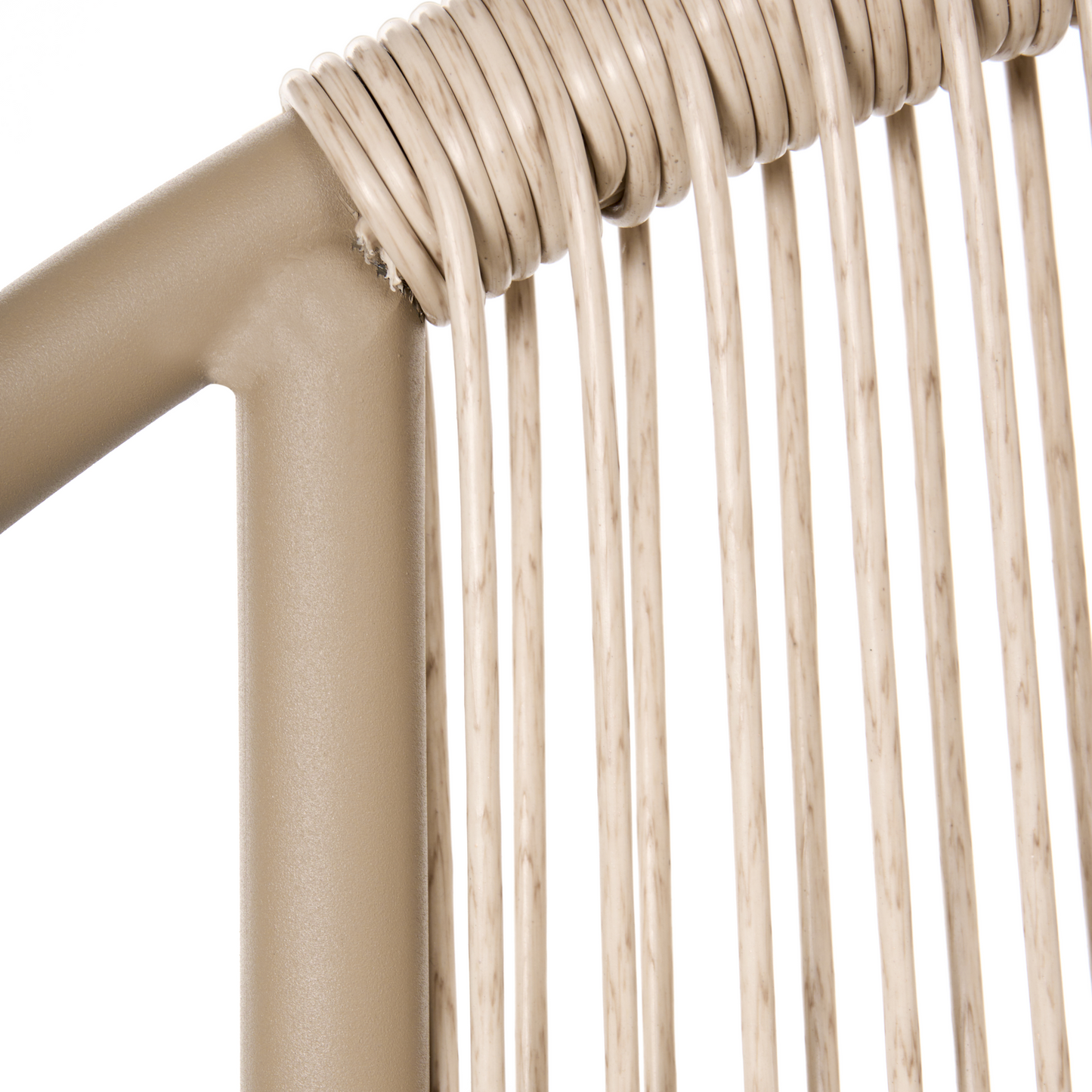 Name Garden Chair Beige Faux Rattan With Galvanized Steel Frame
