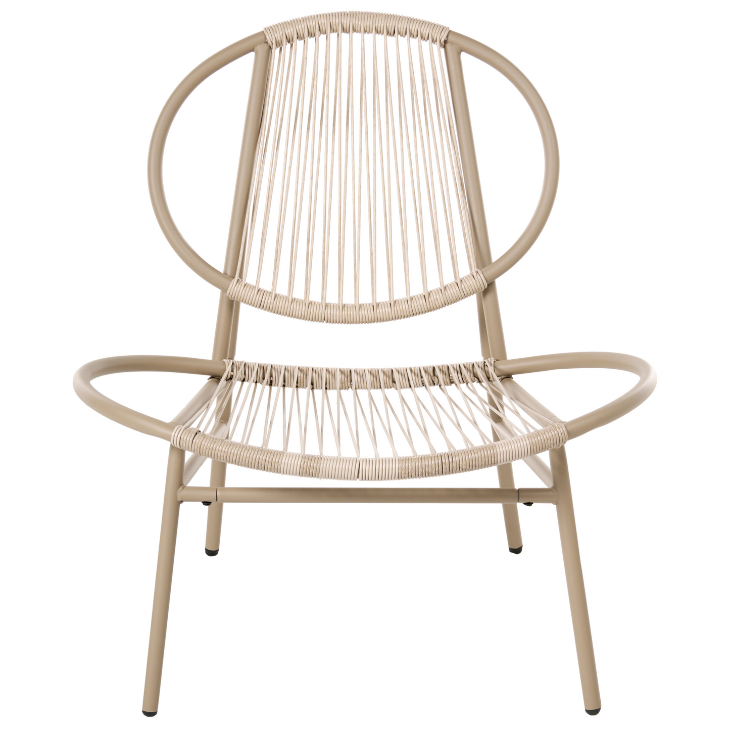 Belmont Beige Faux Rattan Bistro Set 2 Seater With Round Table