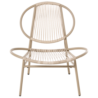 Belmont Beige Faux Rattan Bistro Set 2 Seater With Round Table