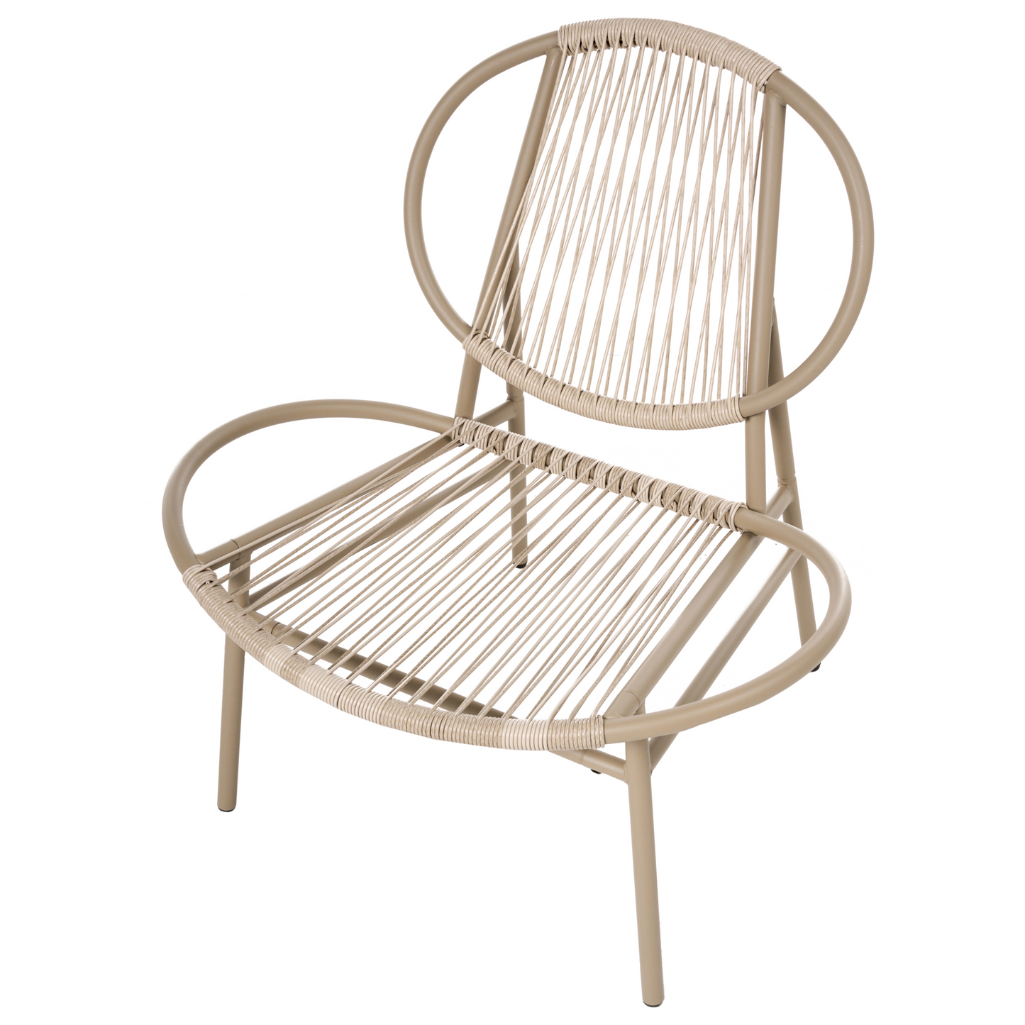 Belmont Beige Faux Rattan Bistro Set 2 Seater With Round Table