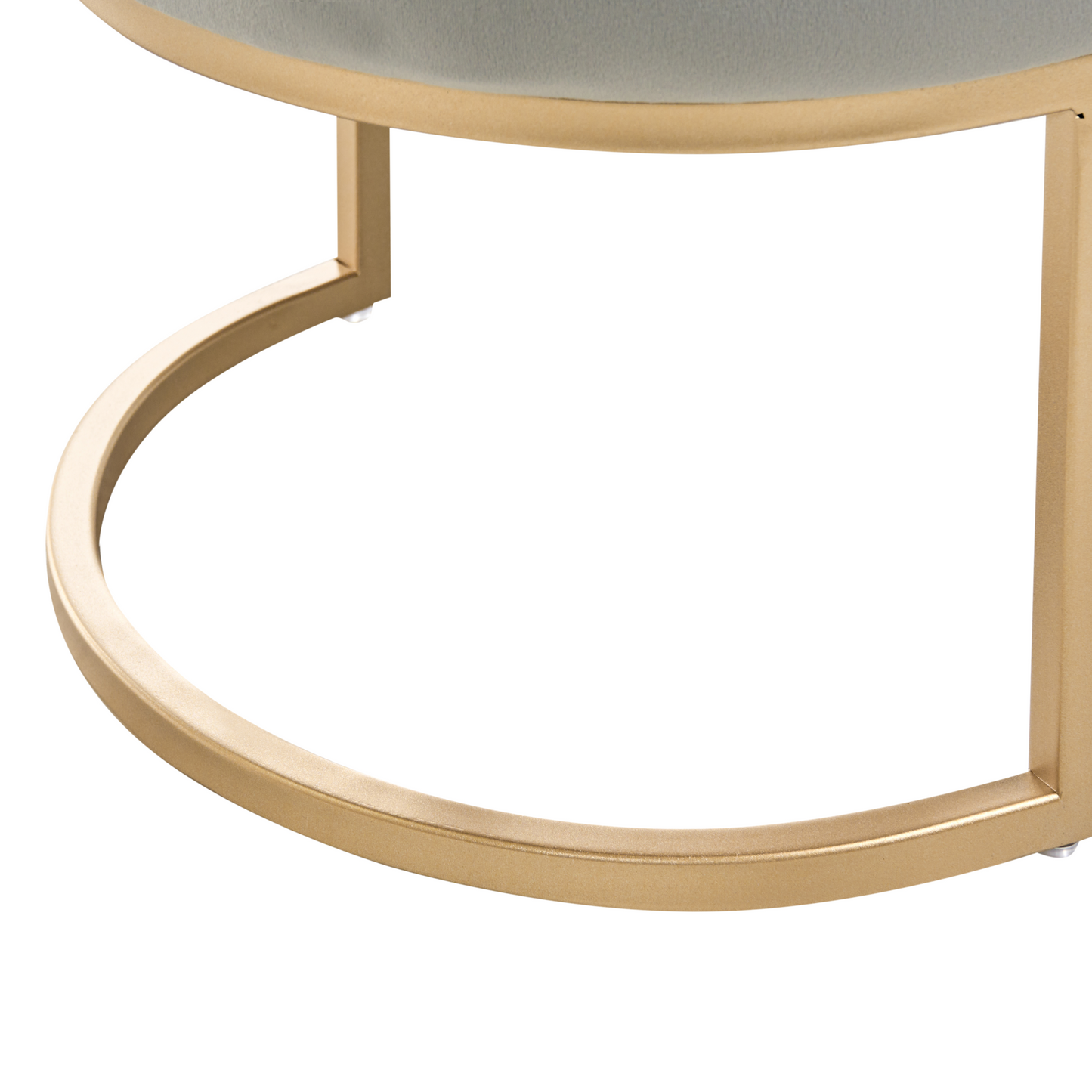 Light Grey Velvet Upholstered Bed Bench With Gold Accent Legs For Living Room Or Hallway