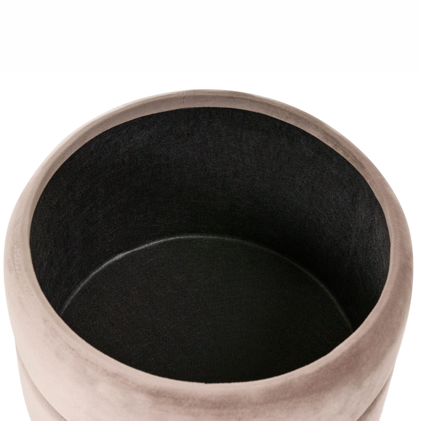 Storage Pouffe Taupe Velvet With Gold Base