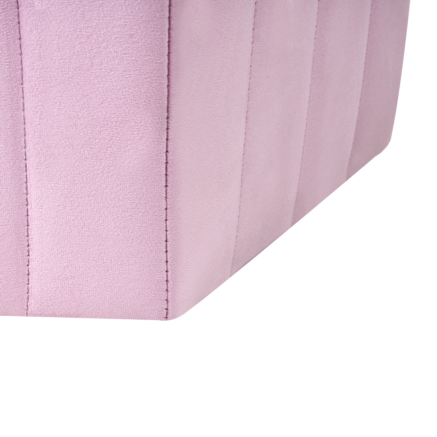 Ottman Glamour Pouffe Light Violet Velvet Hexagonal 53 x 48 x 29cm