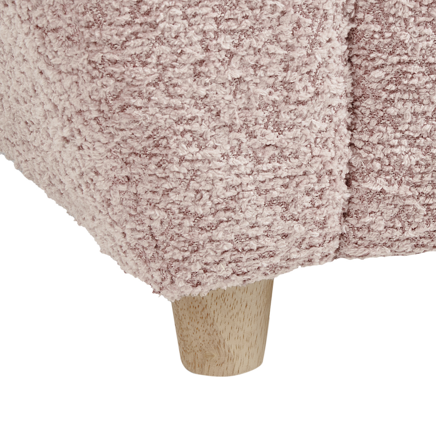Pink Boucle Armchair For Kids With Armrests Hippo Inspired Modern Design