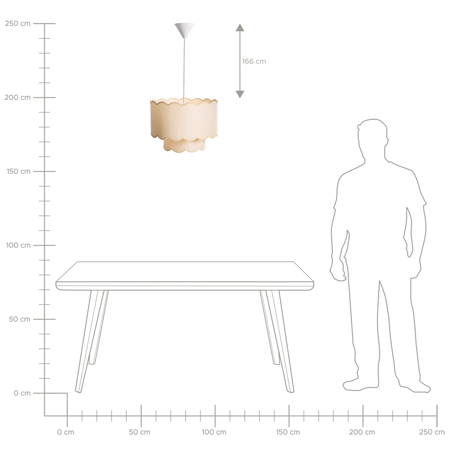 Pendant Lamp White Beige Double Shade Modern Light