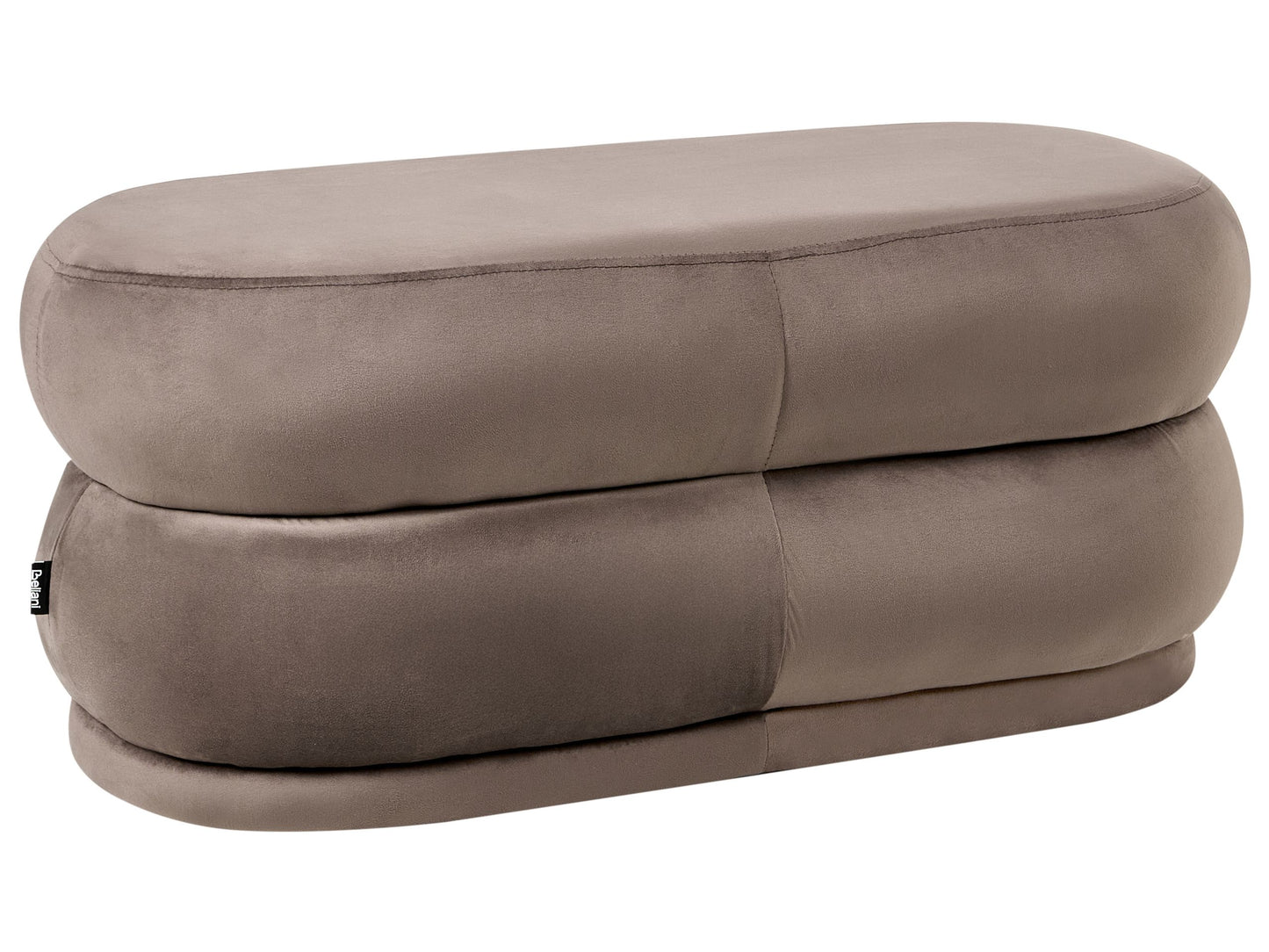 Plush Velvet Upholstered Bed Bench Dark Brown