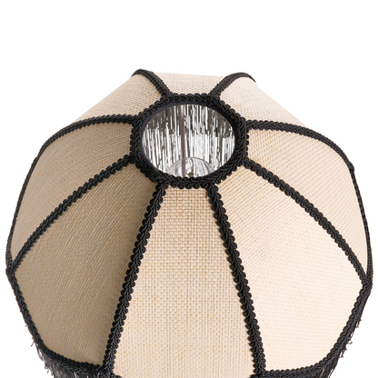 Floor Lamp Natural Fabric Drum Shade 150cm Retro Classic