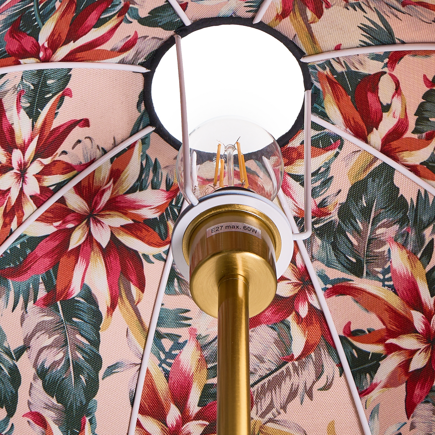 Floor Lamp Natural Fabric Drum Shade 150cm Retro Classic