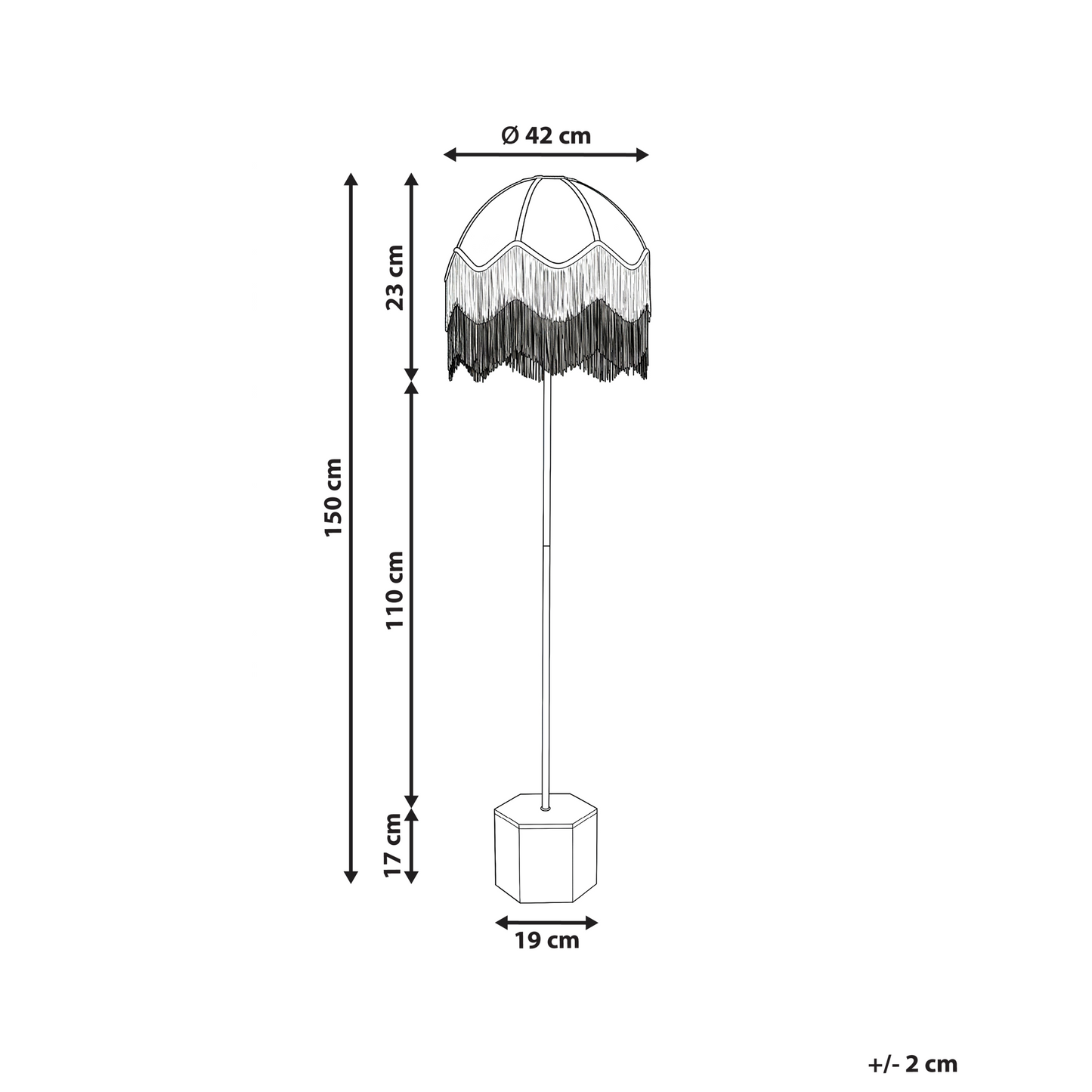 Floor Lamp Natural Fabric Drum Shade 150cm Retro Classic