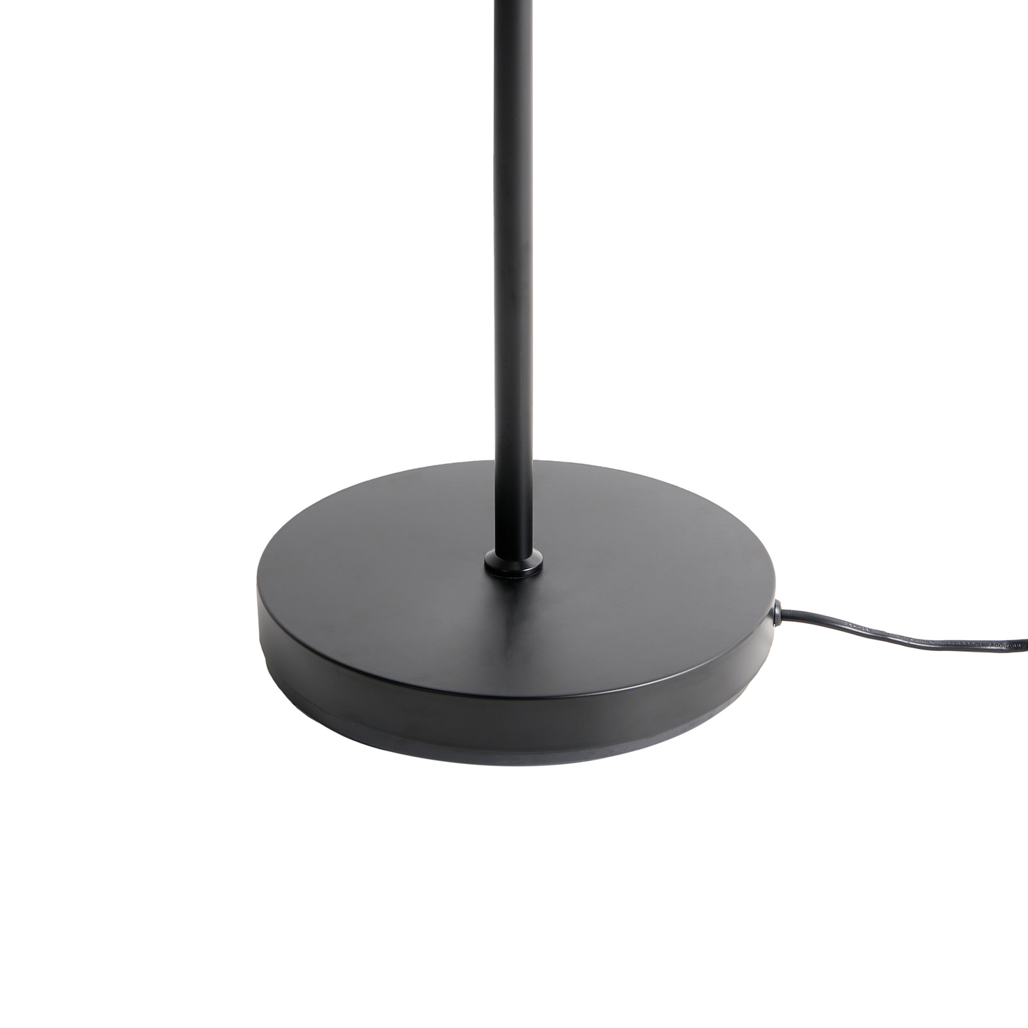 Floor Lamp White Fabric Black Iron 150cm Geometric Shade