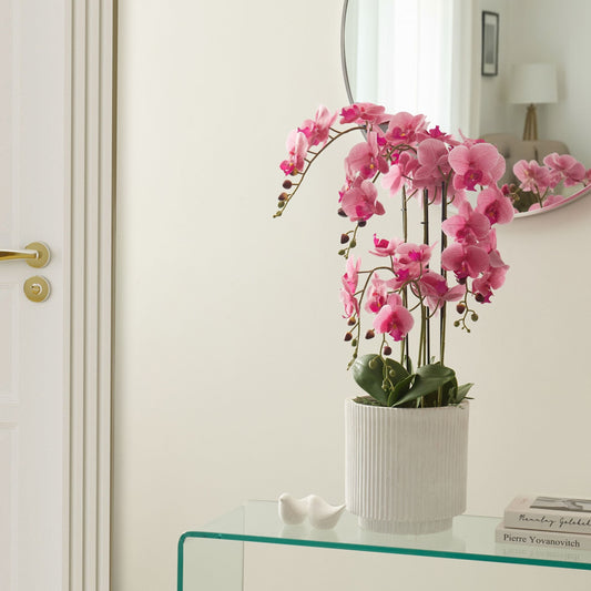 Orchidea Plant Artificial Pink Orchid 65cm Realistic Foliage Decor