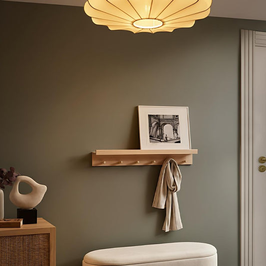 Pendant Lamp White Fabric Shade Iron Base Scandi Style
