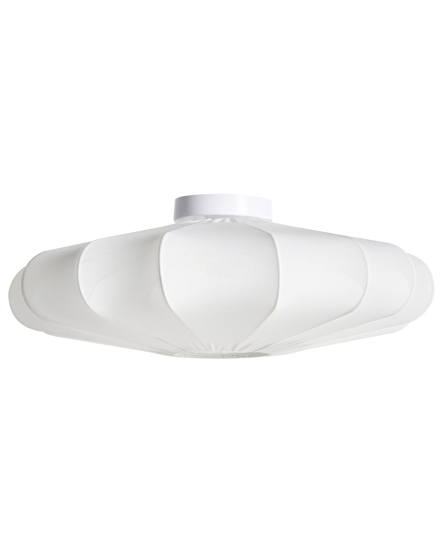 Pendant Lamp White Fabric Shade Iron Base Scandi Style