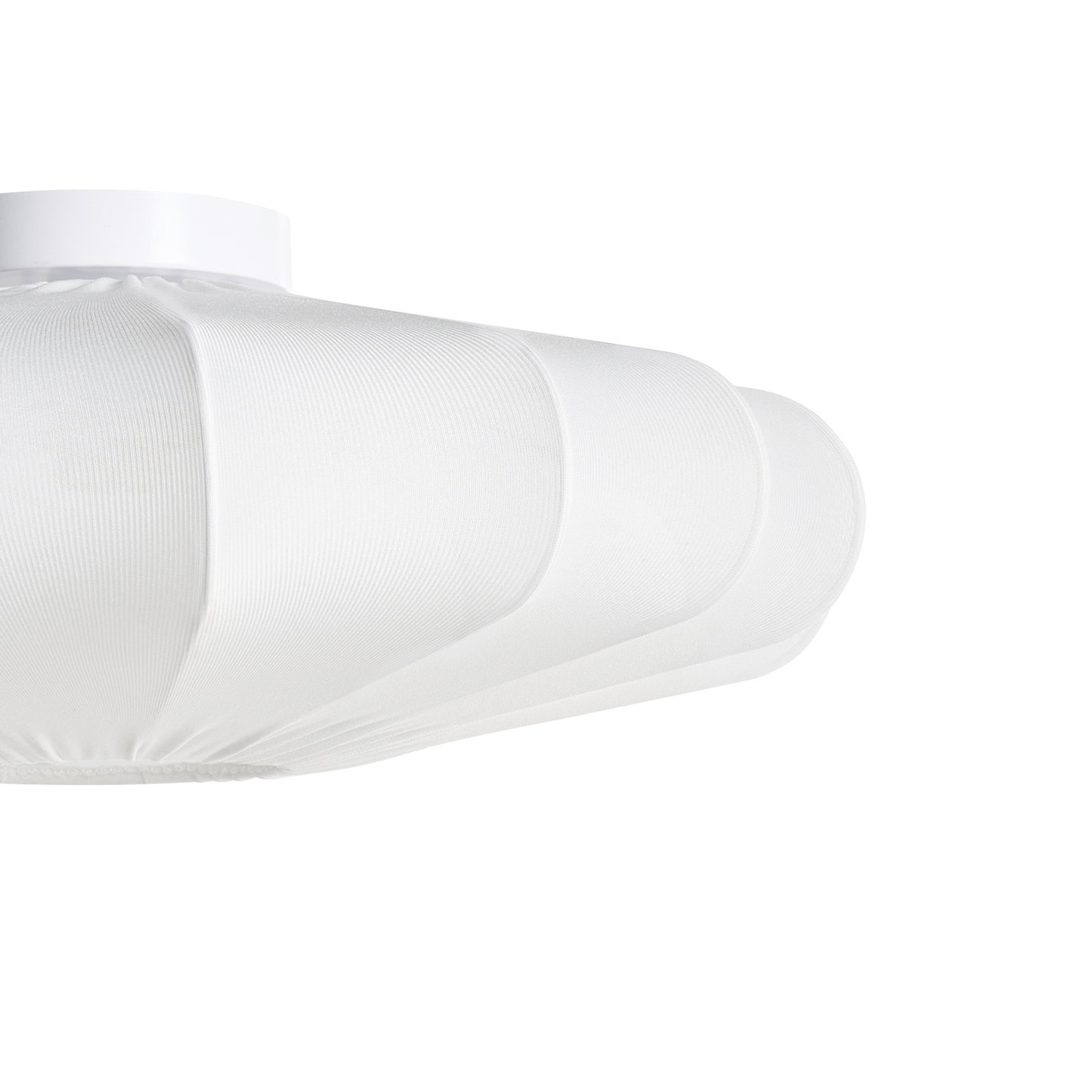 Pendant Lamp White Fabric Shade Iron Base Scandi Style