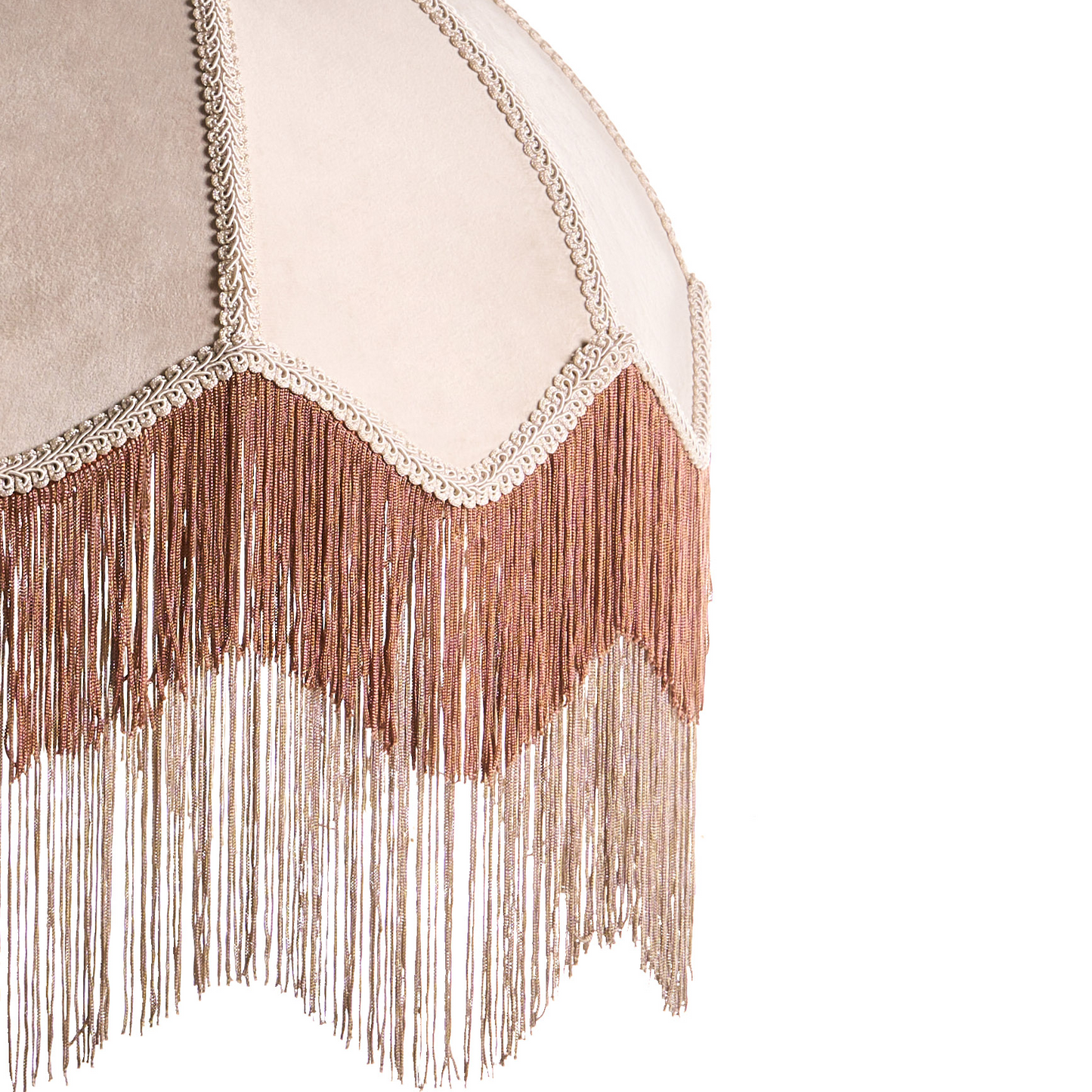 Nostalgia Lighting Pendant Lamp Beige Paper Fabric 182cm Fringed With Tassels Retro Vintage